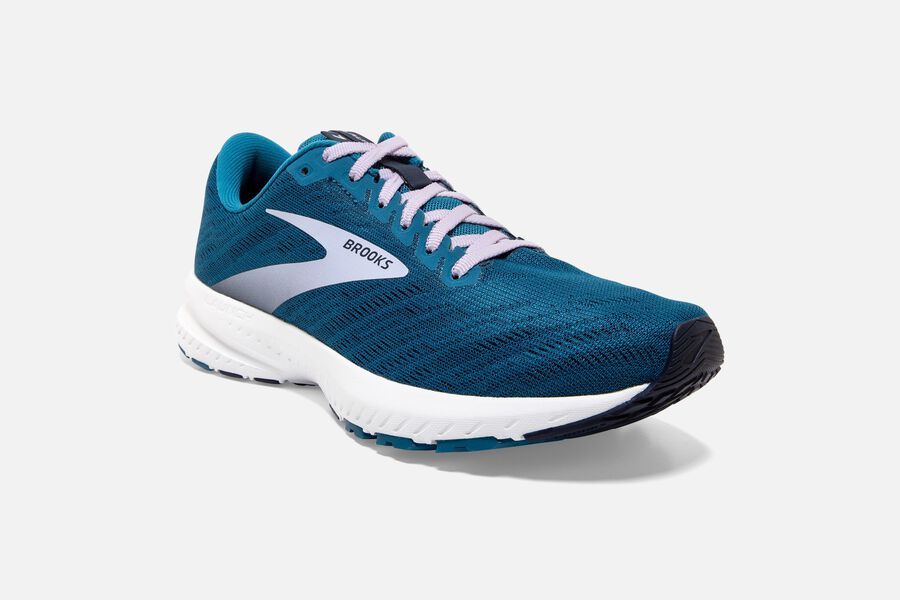 Brooks Running Shoes Womens Blue/Silver - Launch 7 Road - 2513-VSLKP